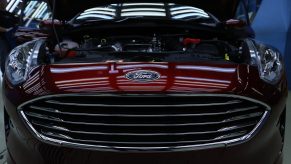 A ford fiesta up close