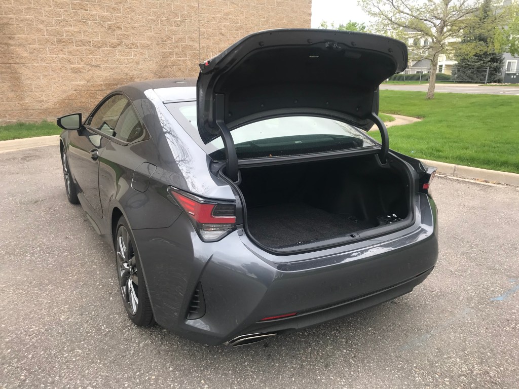 The trunk popped open on the Lexus RC 350