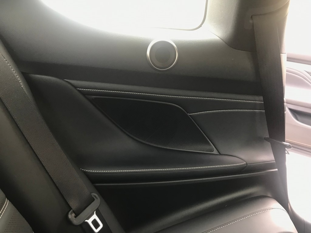 The tweeter in the rear-seat area