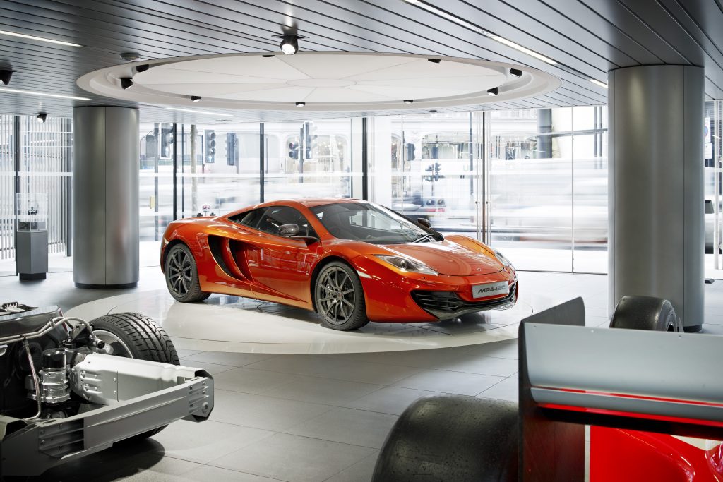 A volcano orange mclaren mp4-12c 