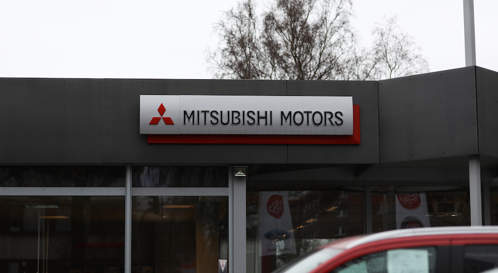 a Mitsubishi motor sign