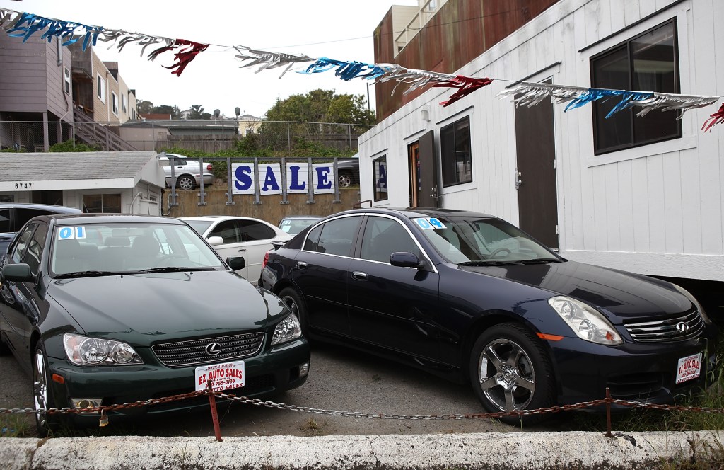Pre-owned car lot