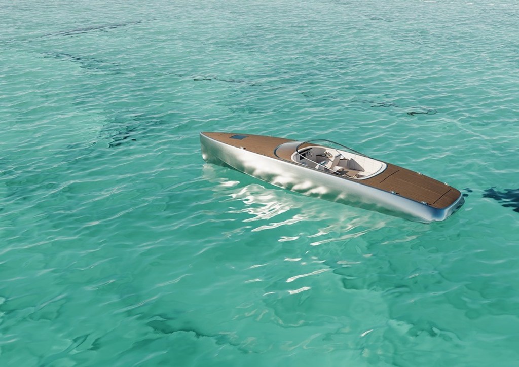 the new Sarvo 37 electric boat might be the most beautiful boat ever made. It is made of polished aluminum, wood and leather.