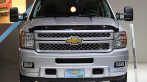 Chevy Silverado 2500 HD pickup truck on display