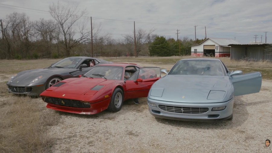 Three Ferraris all bought for around the same price as a 2021 Toyota Camry