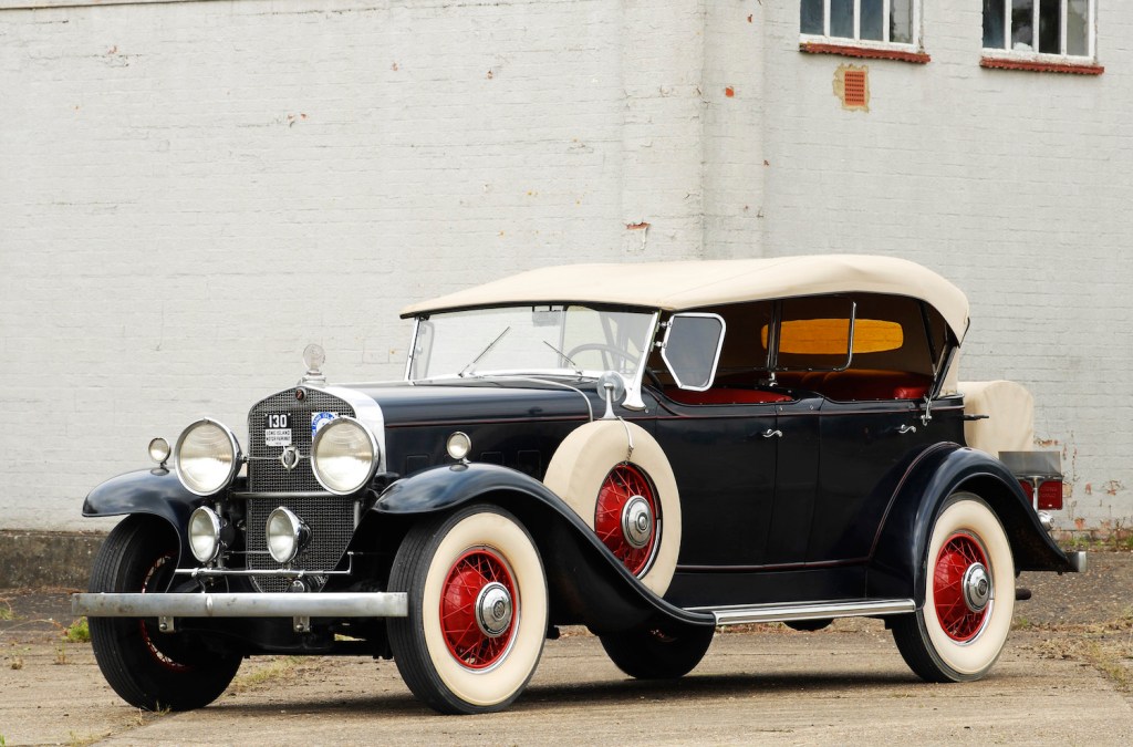 A Black 1931 Cadillac Series V8 parked