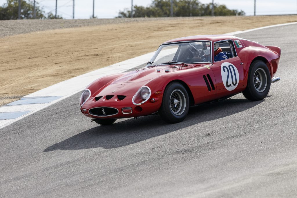 August 15, 2015: A 1963 Ferrari 250GTO Berlinetta driven by Thomas Price from Larkspur CA USA (#20) in Group 2A at turn 8 (top of the corkscrew) during the Rolex Monterey Motorsports Reunion held August 13-16,2015 at Mazda Raceway in Monterey CA.