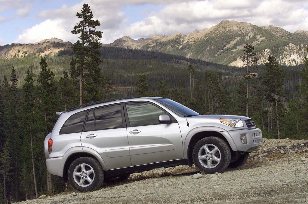 A silver 2003 Toyota RAV4