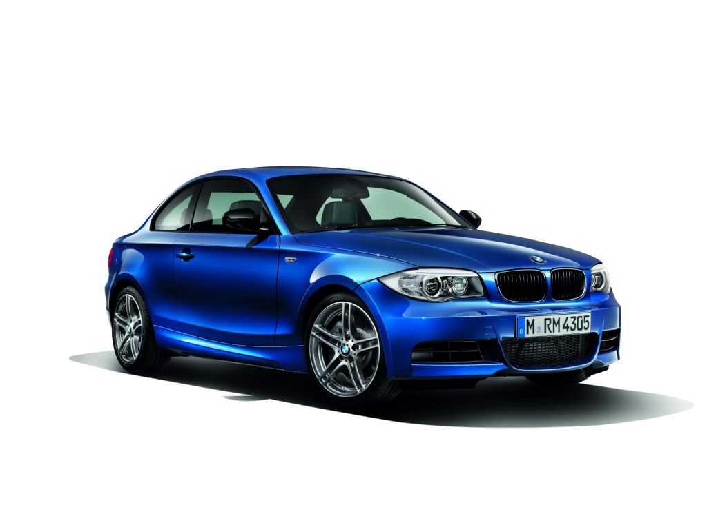 A blue 2013 BMW 135is Coupe