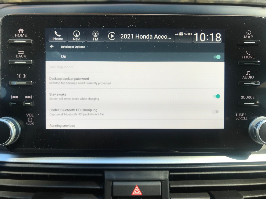 2021 Honda Accord Developer Mode