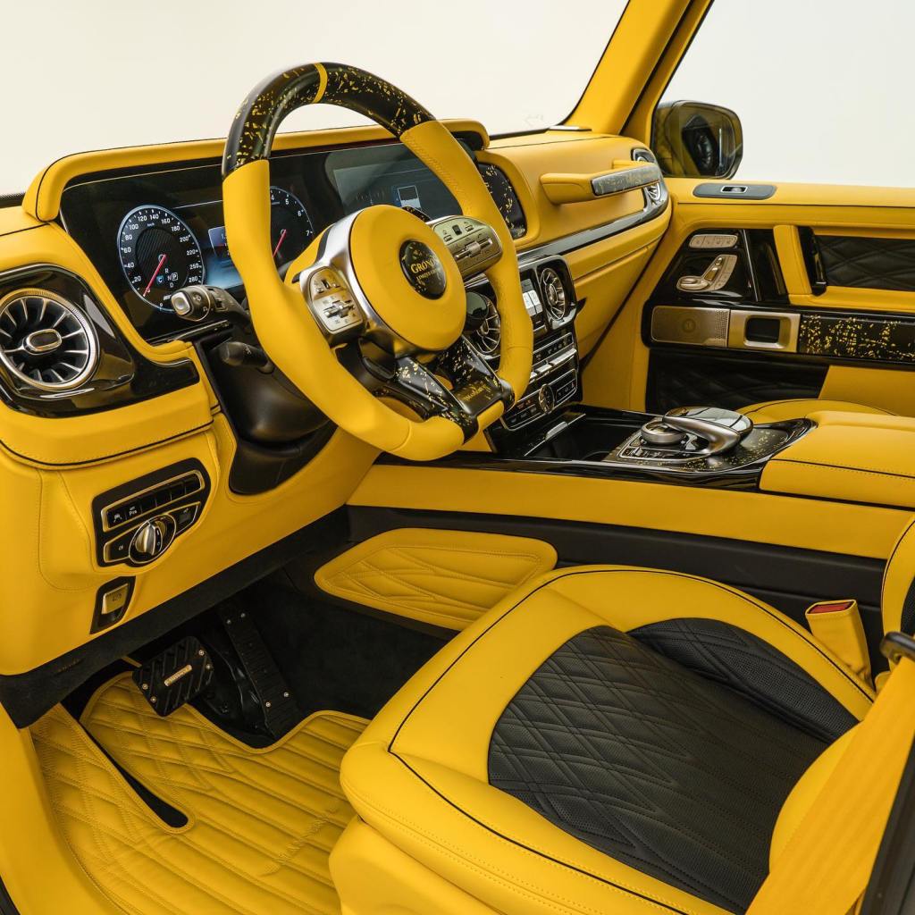 2021 Mansory Gronos Mercedes G-Wagen yellow interior