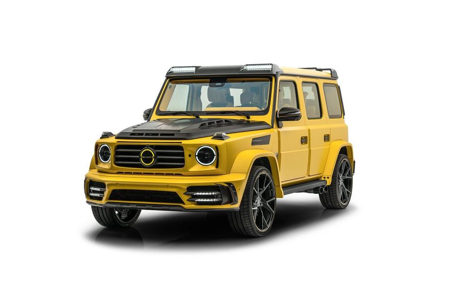 2021 Mansory Gronos Mercedes G-Wagen in bright yellow inside and out