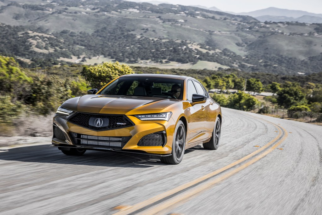 A 2021 TLX TYPE S driving