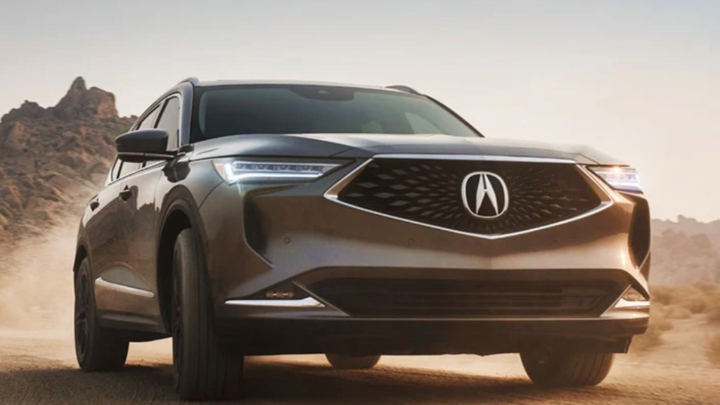 A gray 2022 Acura MDX.