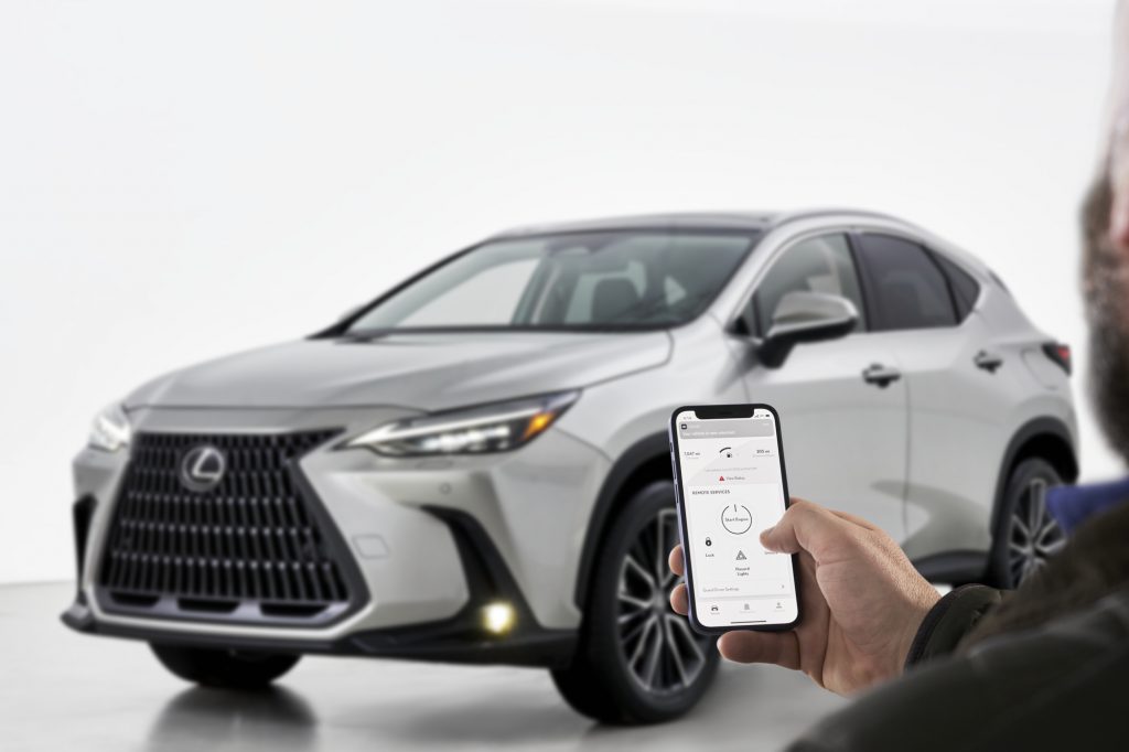 Lexus' infotainment-compatible smartphone app used to open the doors on an NX model