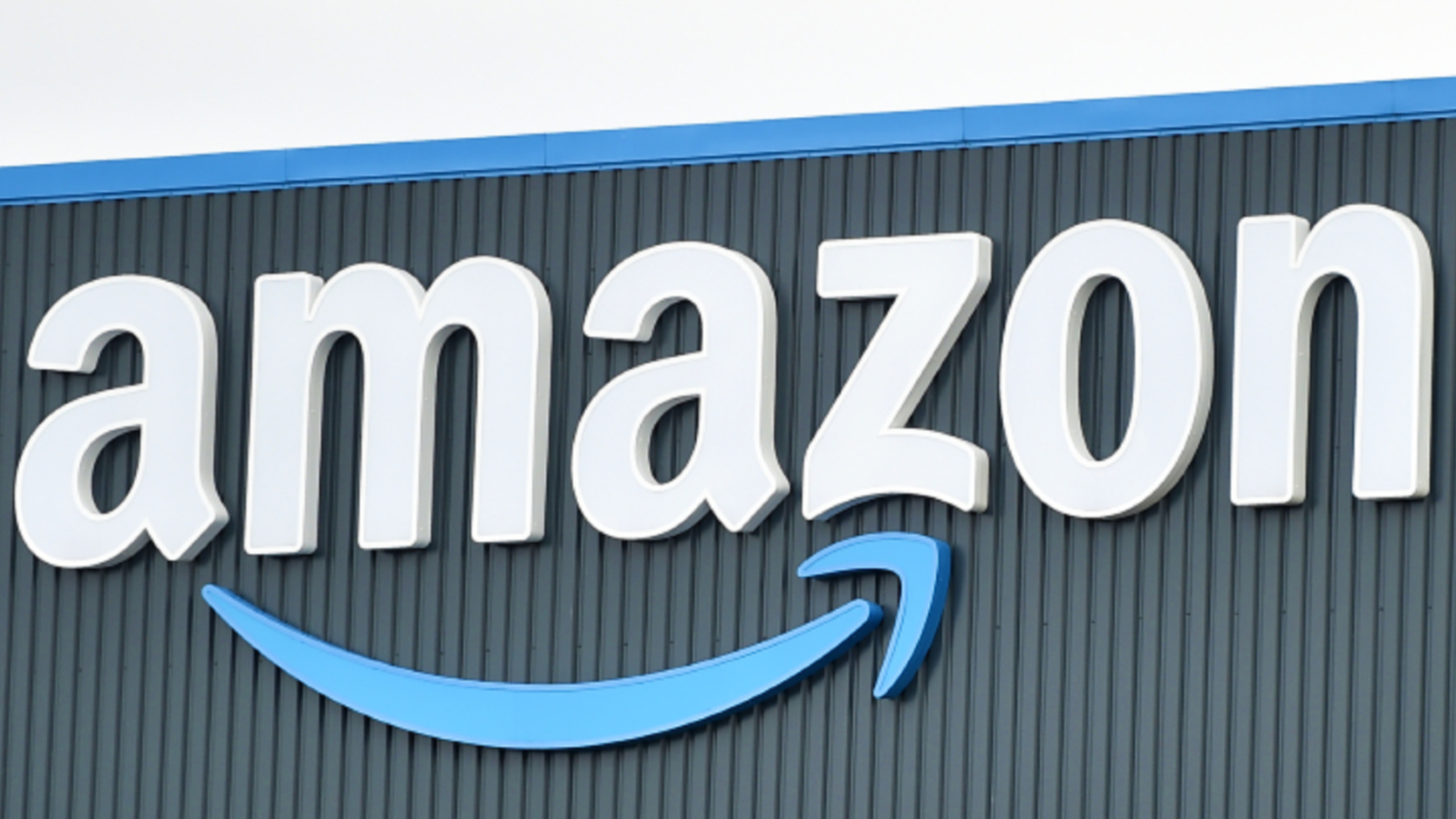 An Amazon warehouse in England.