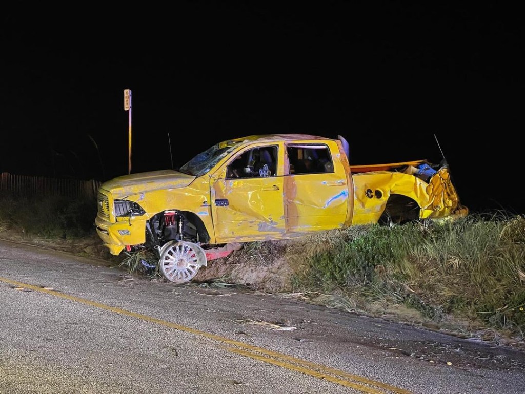 Aftermath of wrecked Banana Ram