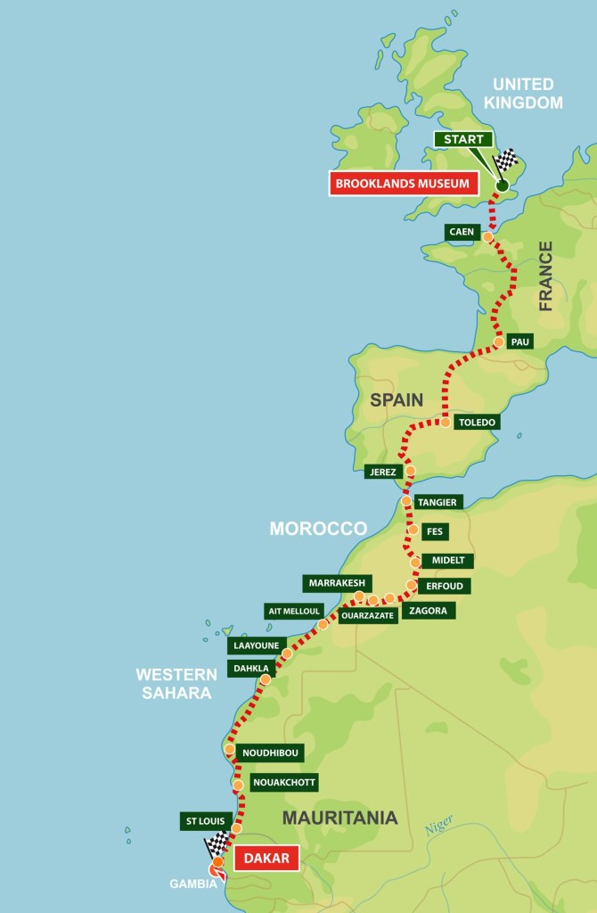 The route map of the Bespoke Rallies' 2022 Dakar Enduro Rally