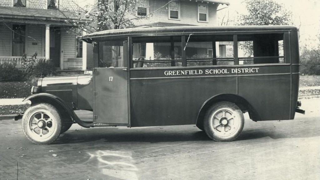 An old photo of a C.R. Patterson and Sons bus