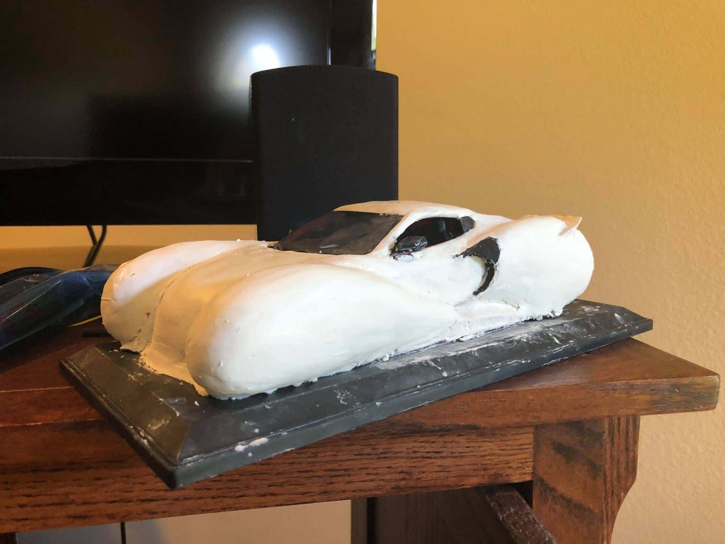 Plaster model of C8 Corvette project