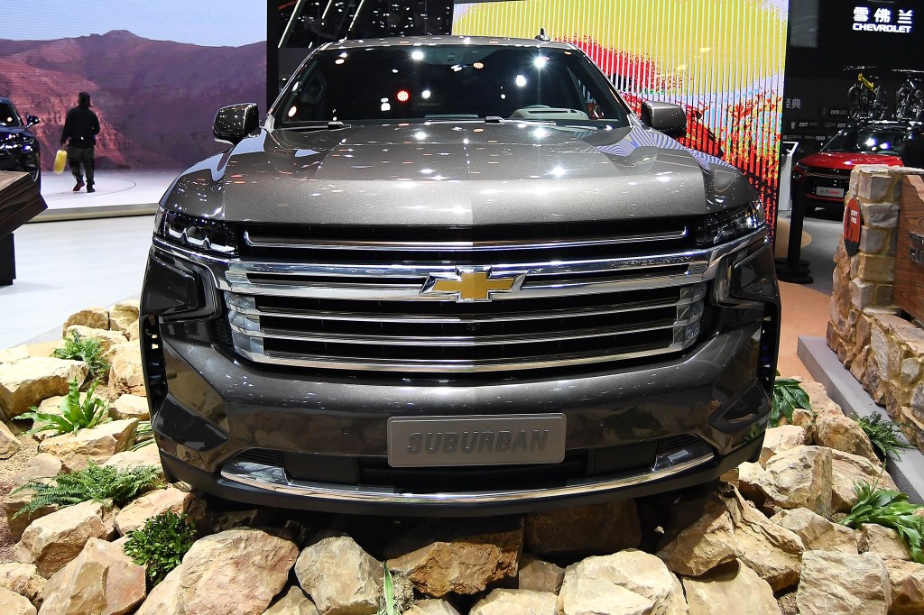 A Chevrolet Suburban car is on displayed during the 19th Shanghai International Automobile Industry Exhibition