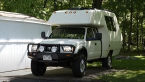 2001 Toyota Tacoma camper mashed up with a 1978 Toyota Chinook is the perfect camper truck