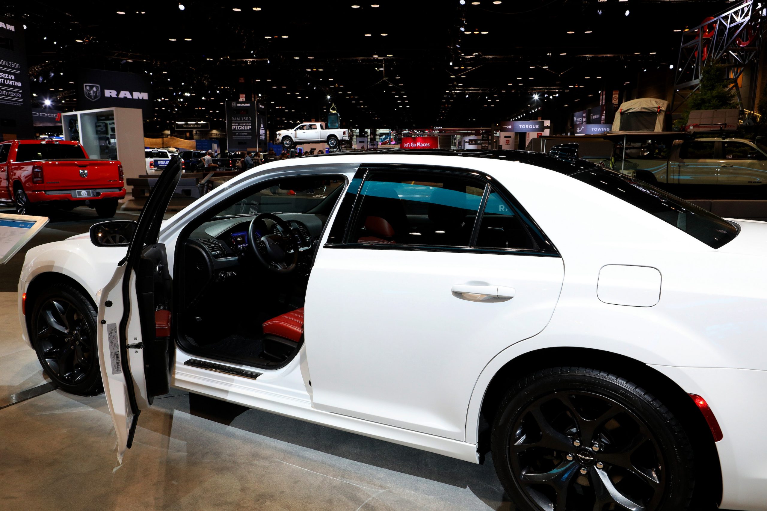 White 2020 Chrysler 300 S is on display at the 112th Annual Chicago Auto Show
