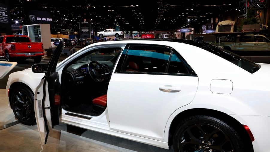 White 2020 Chrysler 300 S is on display at the 112th Annual Chicago Auto Show