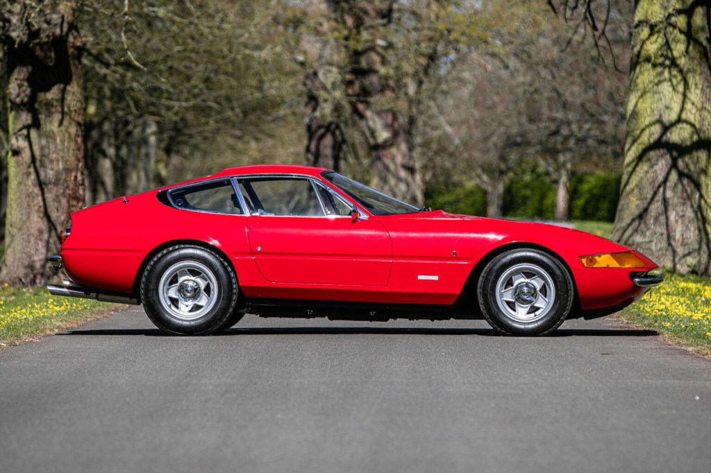 profile shot of a 1972 Ferrari 365 GTB/4