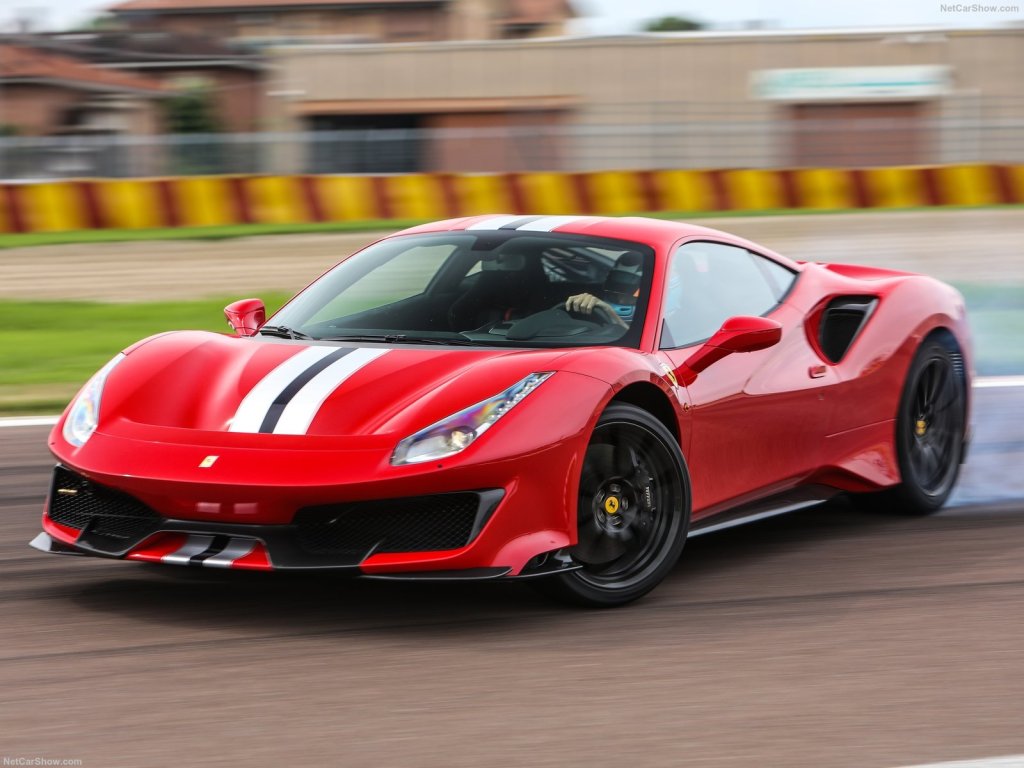An image of a Ferrari 488 Pista out on a track.