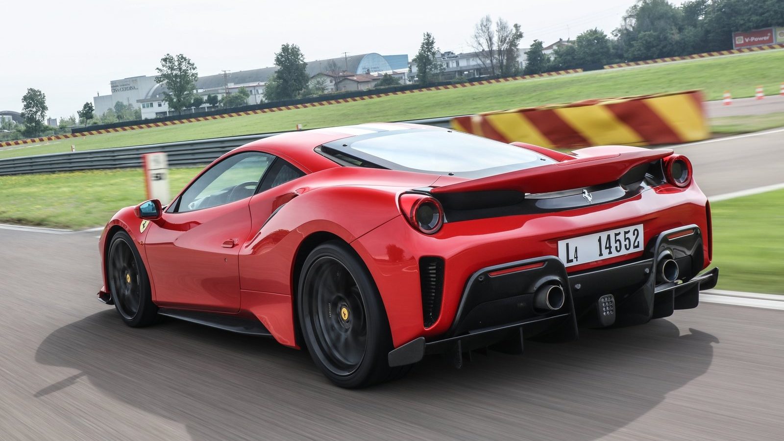 An image of a Ferrari 488 Pista out on a track.