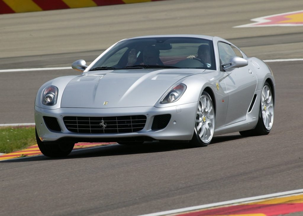 a silver 2007 Ferrari GTB Fioriano
