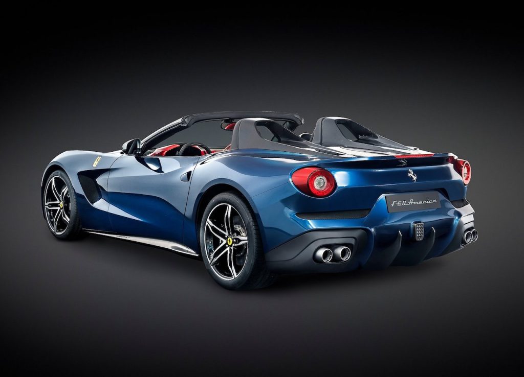 An image of a Ferrari F60 America in a photo studio.