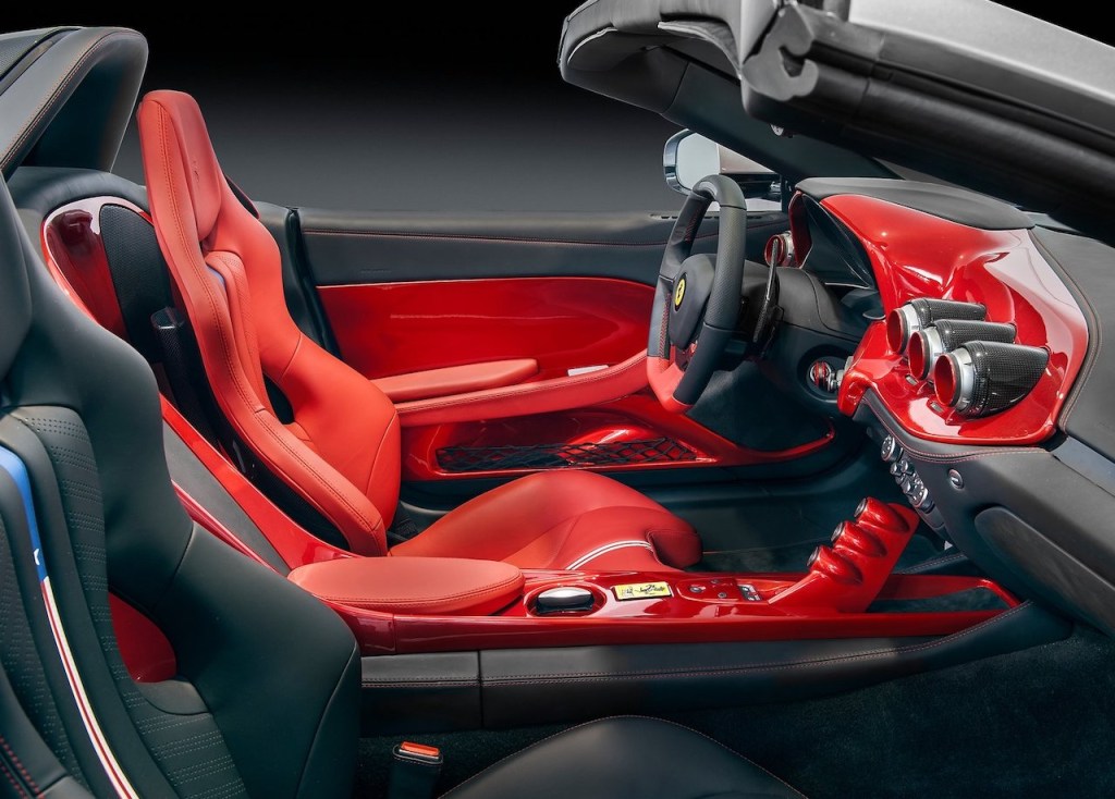 An image of a Ferrari F60 America in a photo studio.