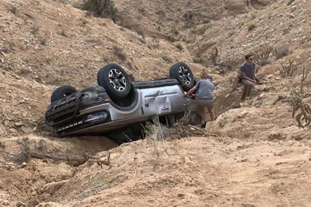 2021 Ford Bronco Sport rolled down a hill
