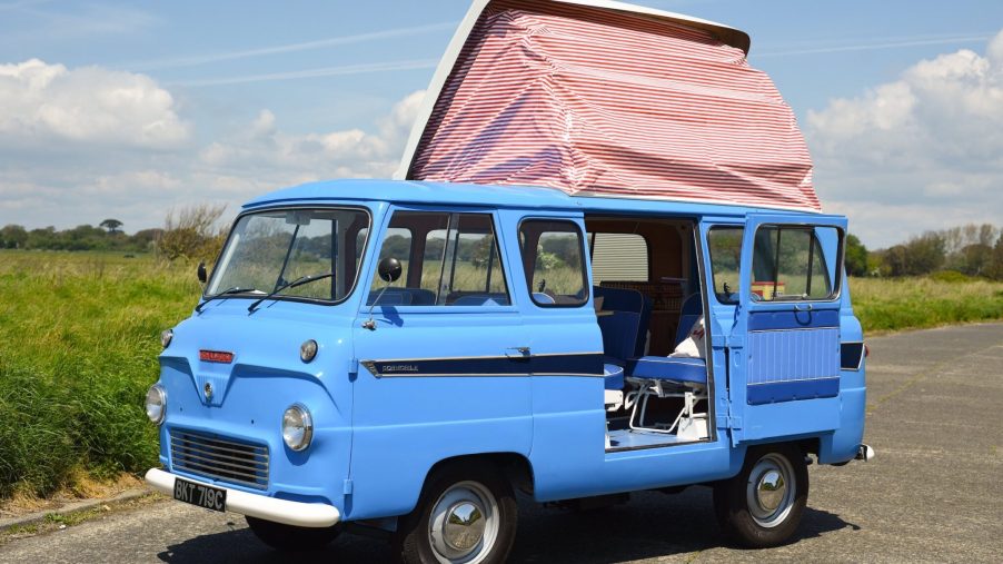 This vintage ford camper van is called the Thames 400E made by Dormobile campervans