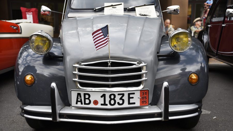 A 1986 Citroen on display at a classic car show in Santa Fe, New Mexico on the Fourth of July