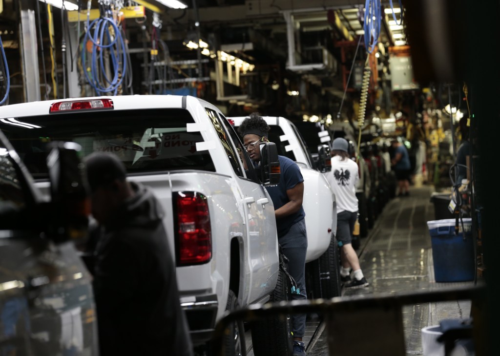 GM truck assembly at Flint, Michigan