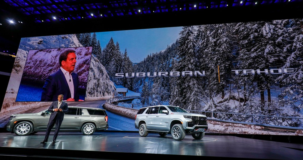 reveal of the all-new Suburban and Tahoe on stage