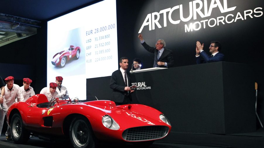 A red Ferrari up for auction