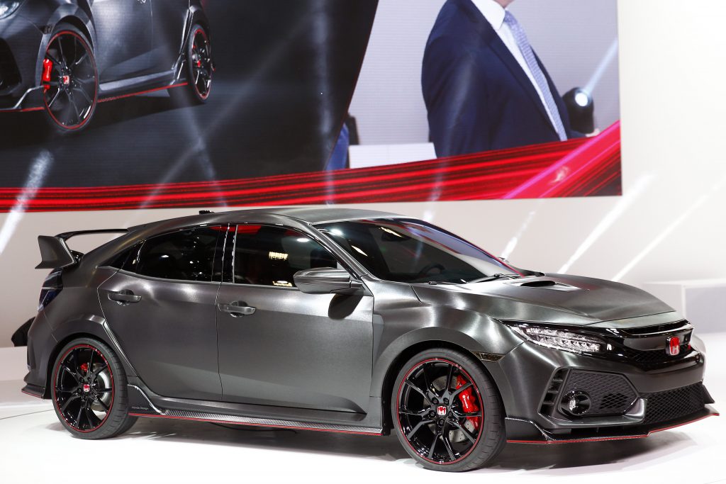 A matte black Civic Type R