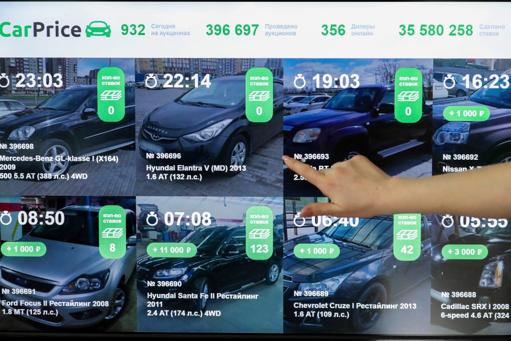Online car auction sites are growing in popularity outside the U.S. as shown by CarPrice, a site in Russia