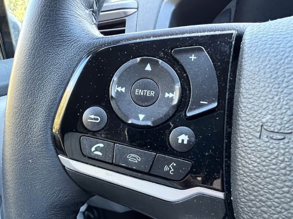 2018 Honda Civic Steering wheel audio controls.