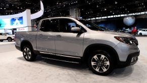Silver 2017 Honda Ridgeline is on display at the 109th Annual Chicago Auto Show at McCormick Place