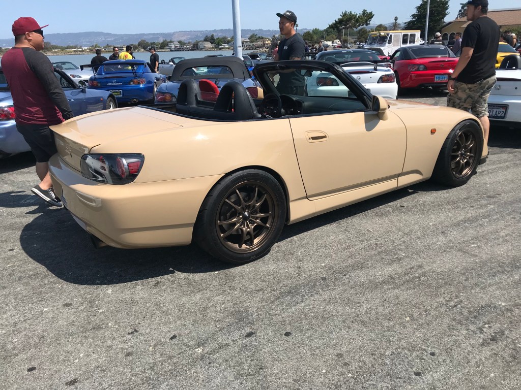 An S2000 with aftermarket wheels