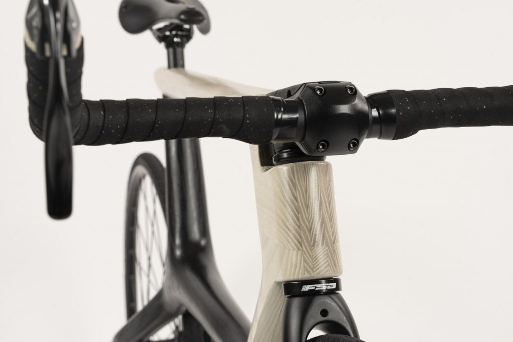 Iowa State Univ. wooden bicycle project handlebars