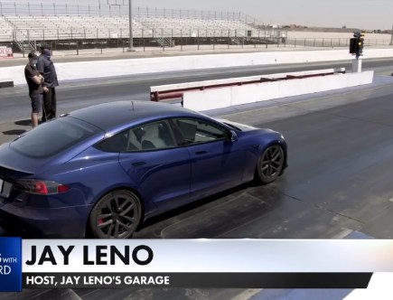 Jay Leno Set a 1/4-Mile World Record in a Tesla Model S Plaid