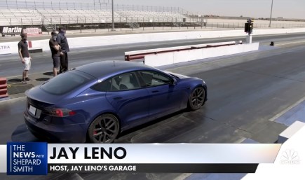 Jay Leno Set a 1/4-Mile World Record in a Tesla Model S Plaid