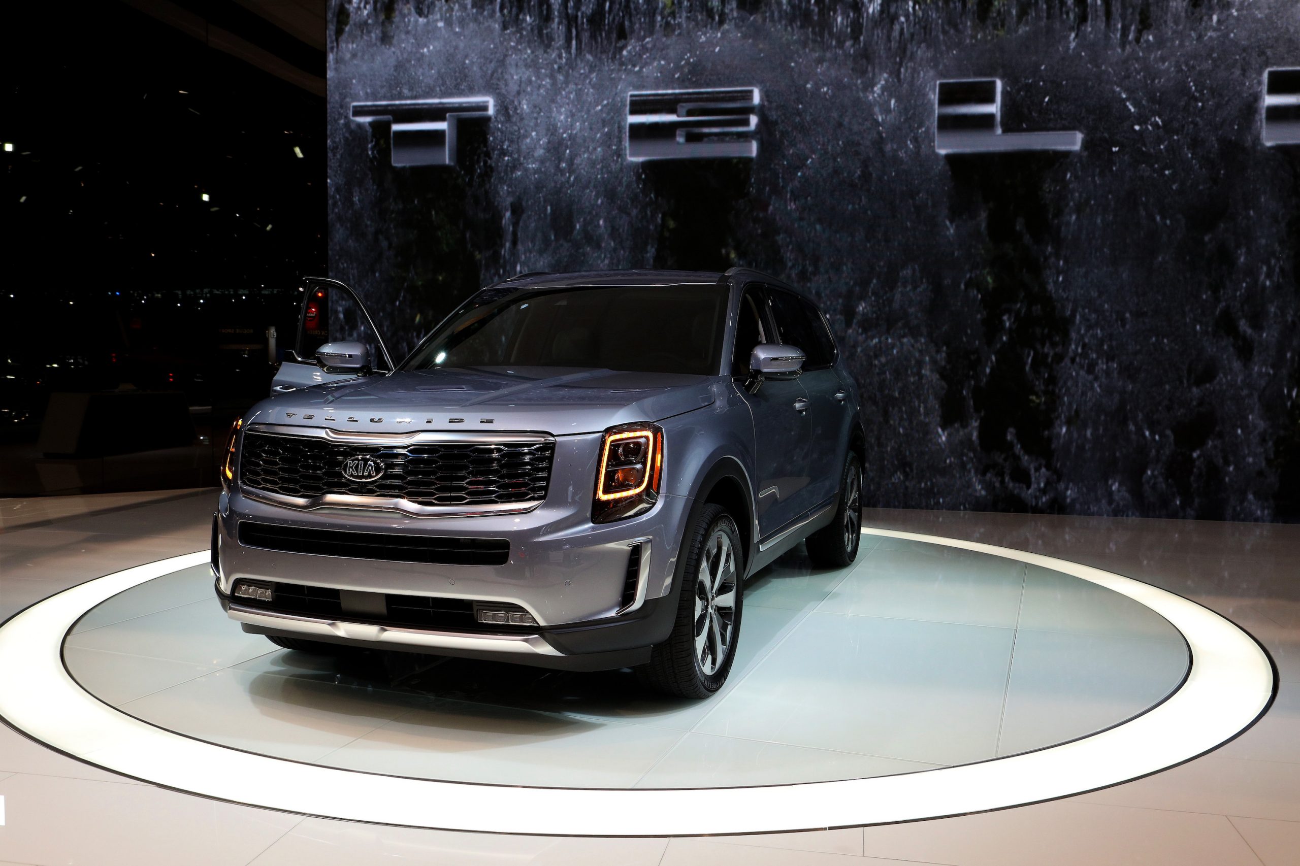 Gray 2020 Kia Telluride is on display at the 111th Annual Chicago Auto Show at McCormick Place