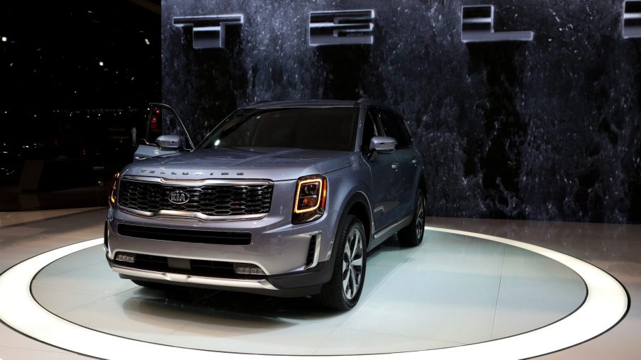 Gray 2020 Kia Telluride is on display at the 111th Annual Chicago Auto Show at McCormick Place